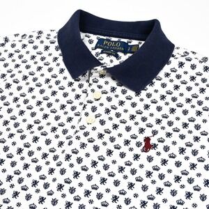 Polo Ralph Lauren Shirt Men's Small Classic Fit Crown Lion Print White Preppy